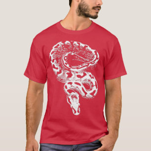 Ball Python Stamped Ink Grunge Snake Reptile  T-Shirt