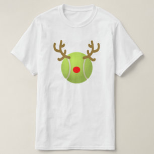 ball reindeer tennis T-Shirt Funny Christmas Gift