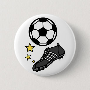 Ball  & Shoes 2 Inch Round Button