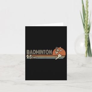 Ball Sport Shuttle Sport Retro Badminton Mom Women Card