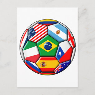Ball with flags postcard