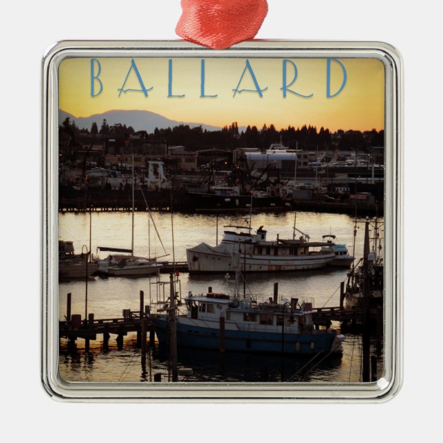 Ballard Boats Metal Ornament (Front)
