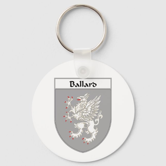 Ballard Coat of Arms/Family Crest Keychain (Front)