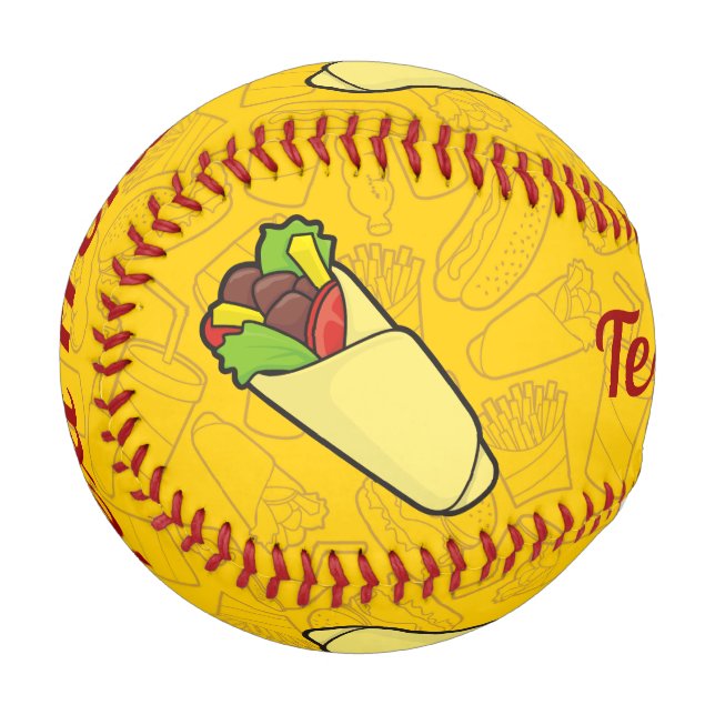 Balle de base-ball Tortilla Sandwich Wrap (Dos Droite)