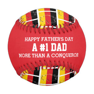 Balle De Baseball #1 NUMÉRO 1 Fête des pères PAPA ALLEMAGNE Drapeau
