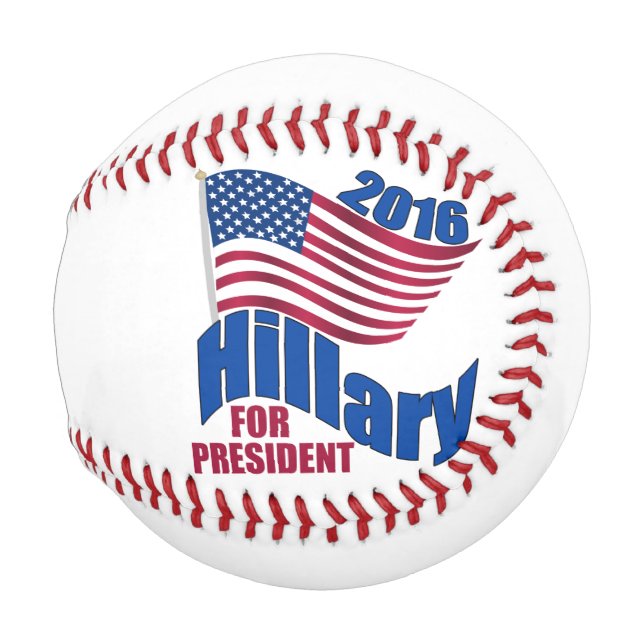 Balle De Baseball 2016 Hillary à la présidence (Devant Droite)