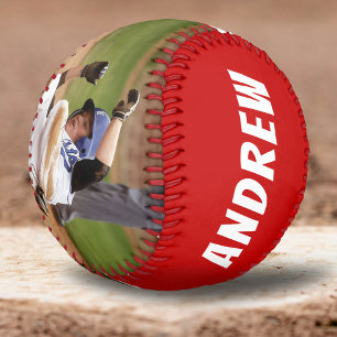 Balle De Baseball 2 Photo Nom du baseball Équipe Rouge Blanc