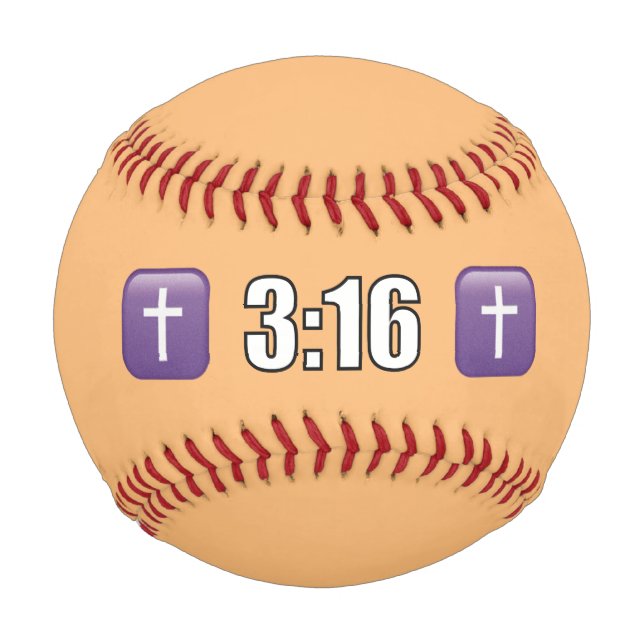 Balle De Baseball 3:16 Jésus-Christ (Devant)