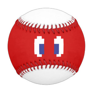 Balle De Baseball 8 bits Pixel Manga Eyes