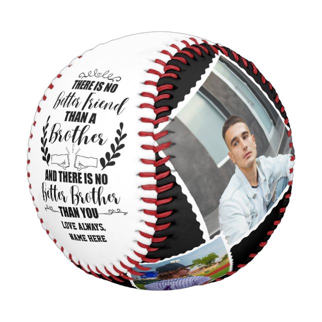 Balle De Baseball À Mon Frère cadeau De Frère ou Ami & Photo (Angle)