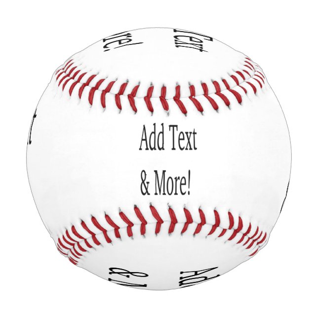 Balle De Baseball Ajouter du texte et plus ! Customisez votre propre (Devant)
