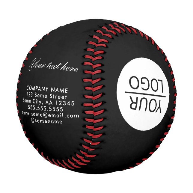 Balle De Baseball Ajoutez votre logo avec un texte personnalisé prom (Angle)