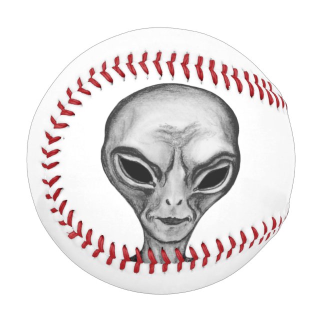 Balle De Baseball Alien gris (Devant Gauche)