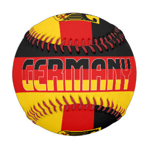 Balle De Baseball Allemagne Drapeau et armoiries Baseball patriotiqu