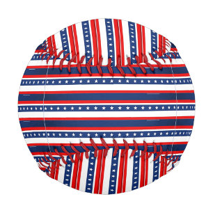 Balle De Baseball America Flag Design Baseball