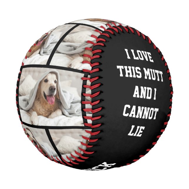 Balle De Baseball Amoureux des chiens | J'ADORE CE MUTT | Photograph (Angle)