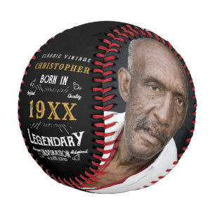 Balle De Baseball Anniversaire personnalisé Monogramme Père légen