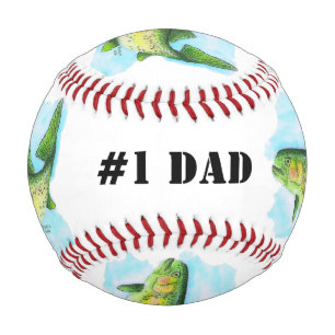 Balle De Baseball Aquarelle Rainbow Trout Basball