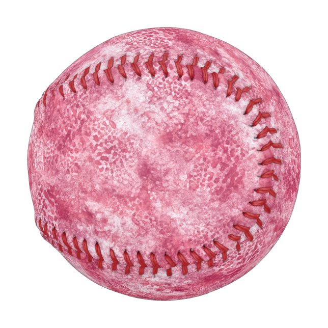 Balle De Baseball Aquarelle rose Rose or (Devant Droite)