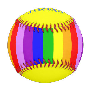 Balle De Baseball Arc-en-ciel aplati