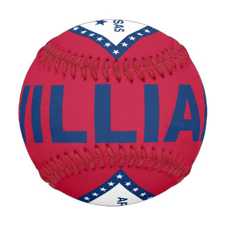 Balle De Baseball Arkansas Drapeau Baseball Personnalisable Nom et a