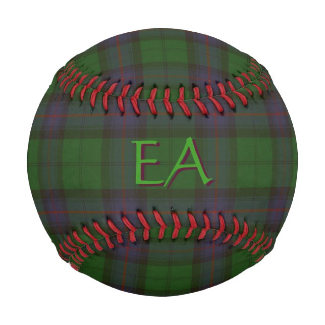 Balle De Baseball Armstrong Official Clan Tartan avec vos initiales (Devant)