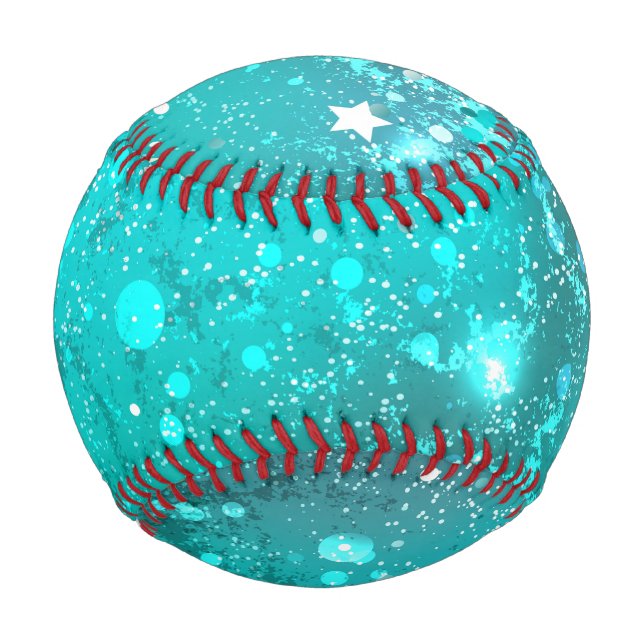 Balle De Baseball Arrière - plan à huile Turquoise de la menthe (Devant)