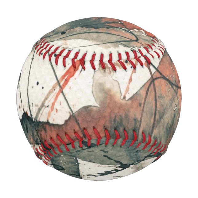 Balle De Baseball Arrière - plan de grunge Abstrait, texture d'encre (Devant)