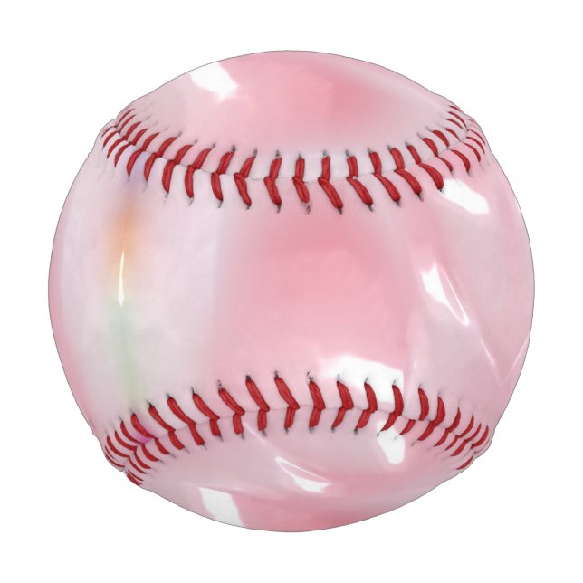 Balle De Baseball arrière - plan en plastique rose clair (Devant)