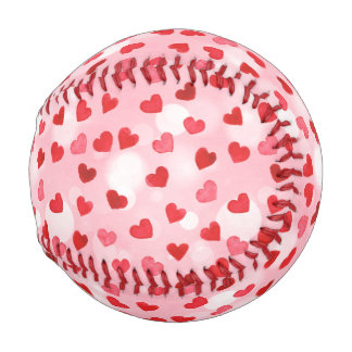 Balle De Baseball Art cœur à l'aquarelle (1)