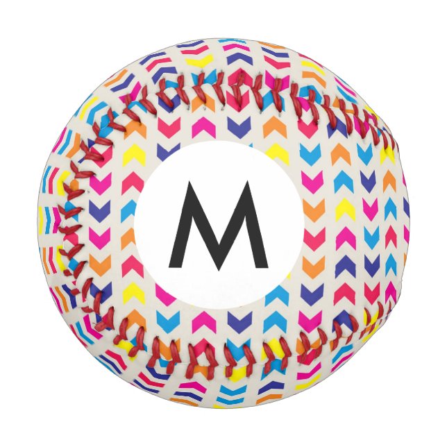 Balle De Baseball Aztec Chevron coloré (Devant Gauche)