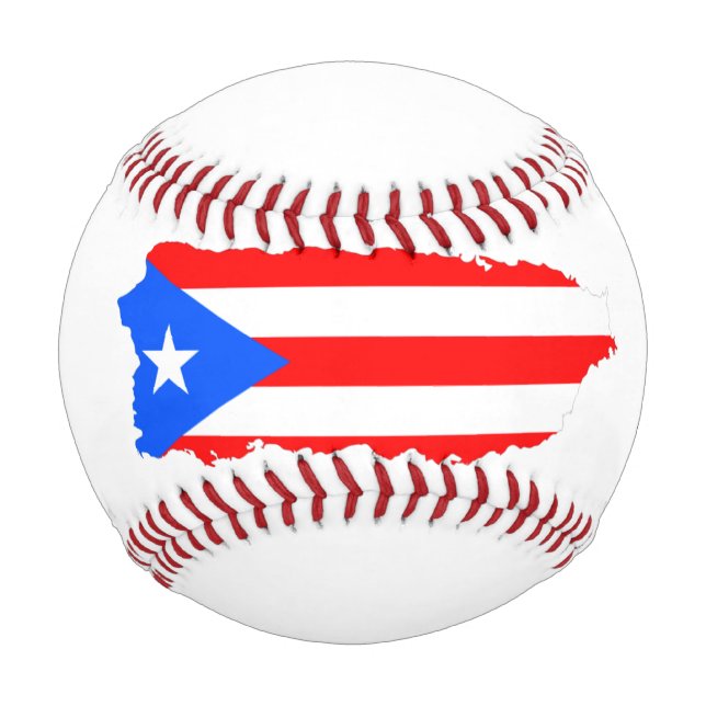 Balle De Baseball Bal Customisé de l'île de Porto Rico (Devant)