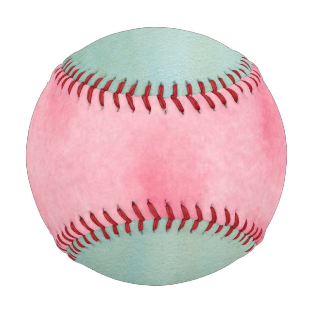 Balle De Baseball Bal de base-ball rose et bleu (Devant)