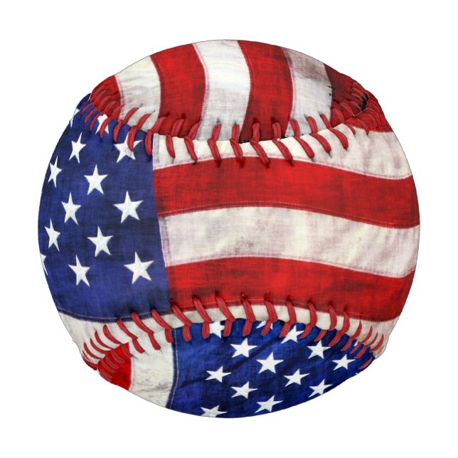 Balle De Baseball Bal du drapeau patriotique américain (Devant)
