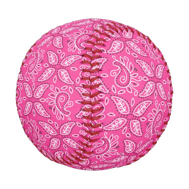 Balle De Baseball Bandana rose (Angle)
