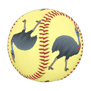 Balle De Baseball Bande dessinée d'oiseau joyeux