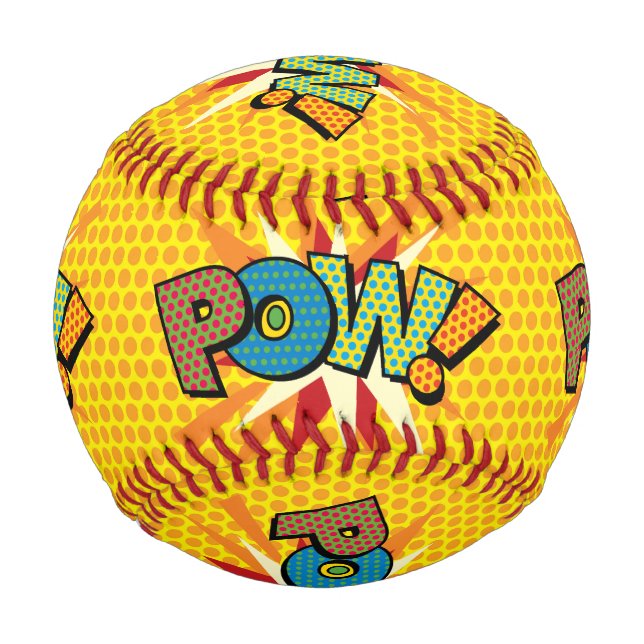 Balle De Baseball Bande dessinée Pop Art KA-POW (Devant)
