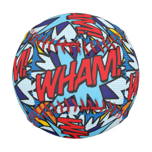 Balle De Baseball Bande dessinée typographique moderne Pop Art WHAM!