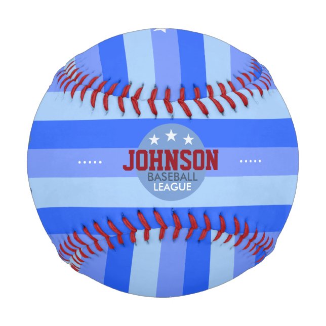 Balle De Baseball bandes et nom personnalisé batte-et-balle (Devant)