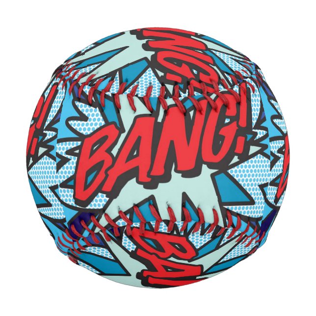 Balle De Baseball BANG Fun Retro Comédie Livre Pop Art (Devant)