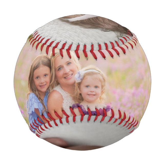 Balle De Baseball Base-ball photo personnalisé (Dos)