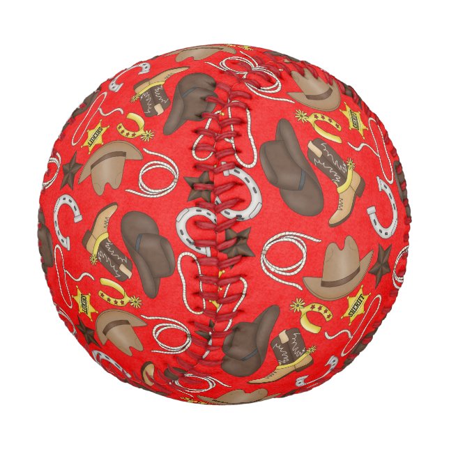 Balle De Baseball Base-ball Red Cowboy Way (Angle)