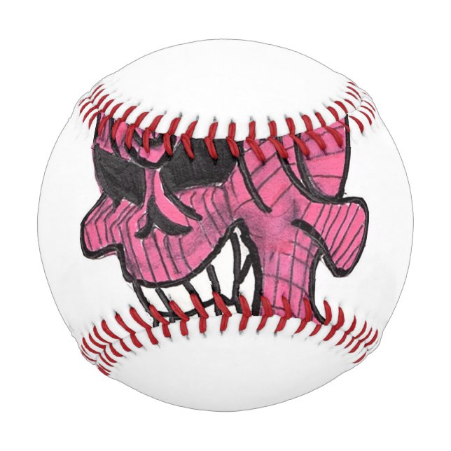 Balle De Baseball Baseball à crâne rose (Dos)