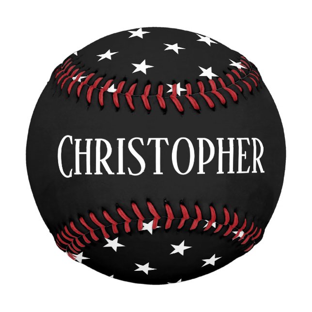 Balle De Baseball Baseball Black Stars (Devant)