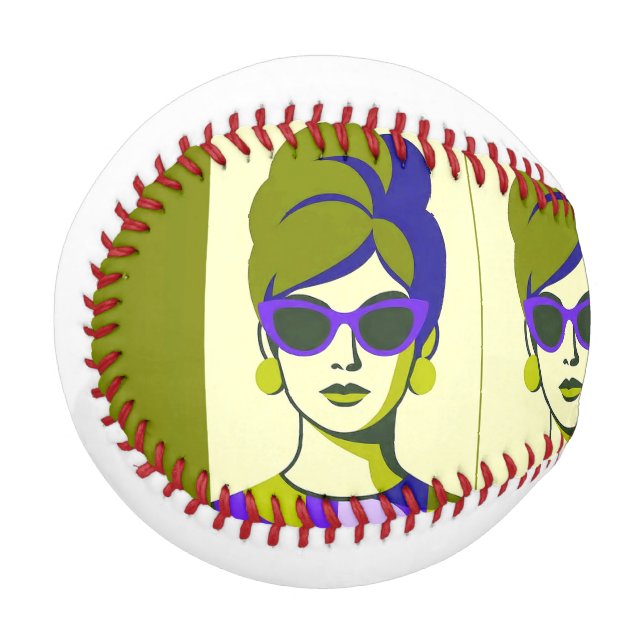 BALLE DE BASEBALL BASEBALL - MID CENTURY MODERN DESIGN. (Devant Gauche)