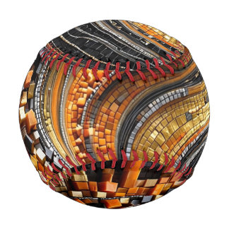 Balle De Baseball Baseball Mosaïque 3D - Deck Art Vortex Luxe