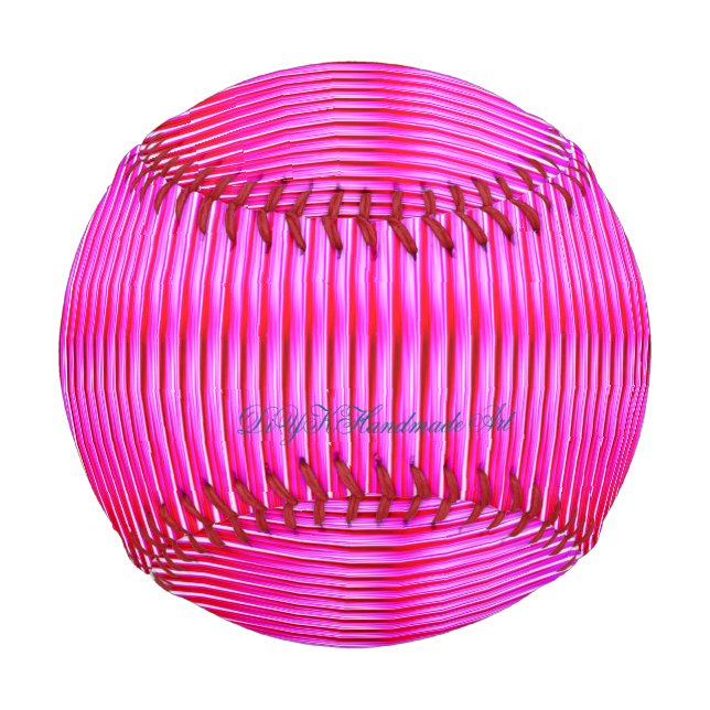 Balle De Baseball Baseball Motif rose (Devant)