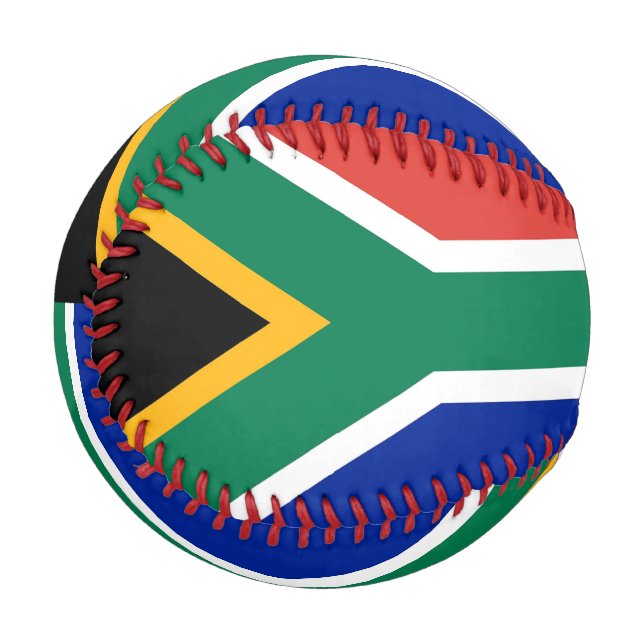 Balle De Baseball Baseball patriotique avec drapeau d'Afrique du Sud (Devant Gauche)