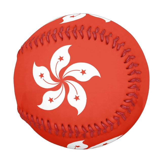Balle De Baseball Baseball patriotique avec drapeau de Hong Kong (Devant Droite)