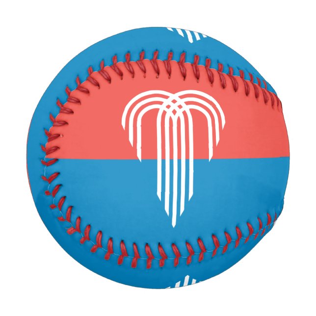 Balle De Baseball Baseball patriotique avec drapeau de Kansas City (Devant Gauche)